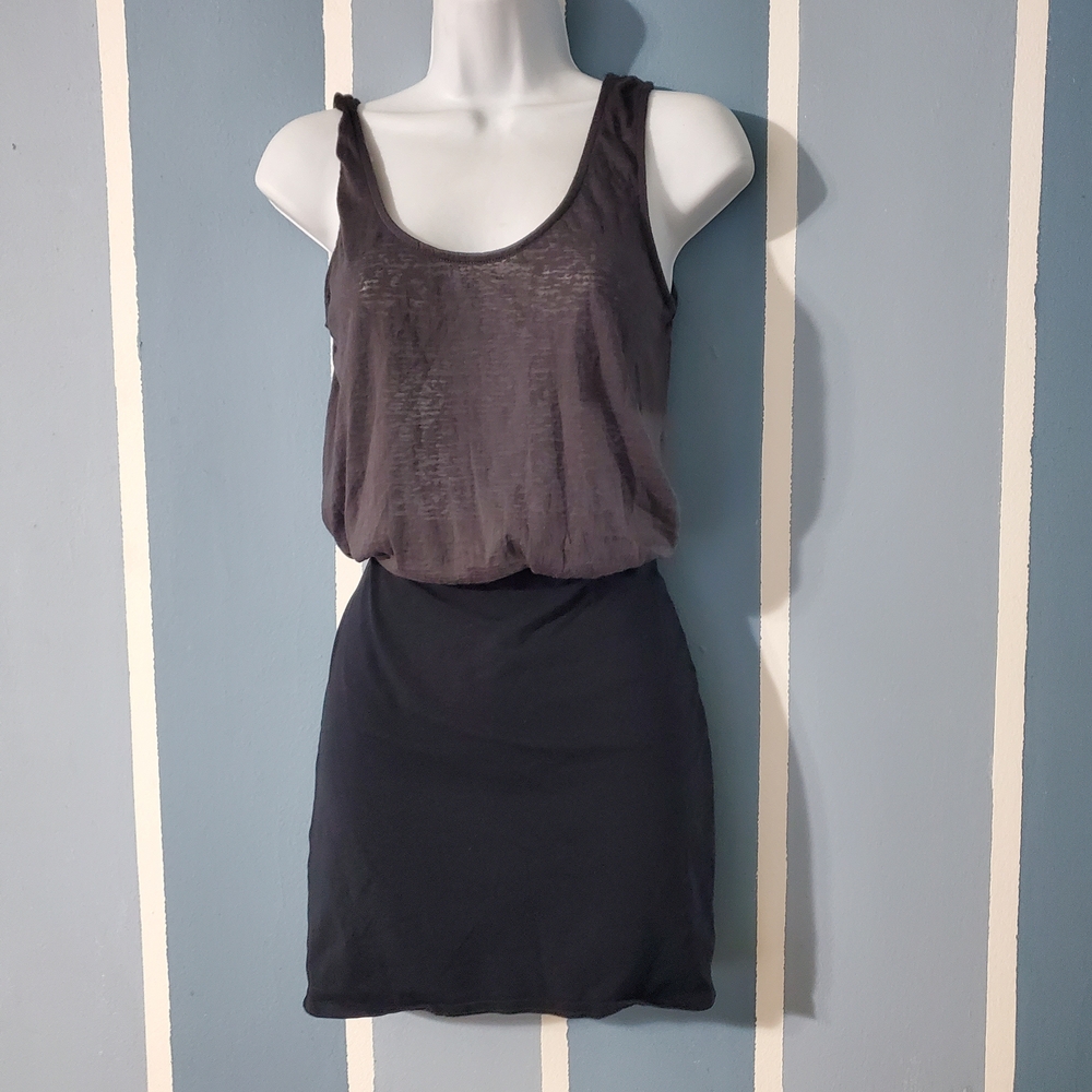 Express Dark Gray And Black Mini Dress, 2000 Style, Y2K